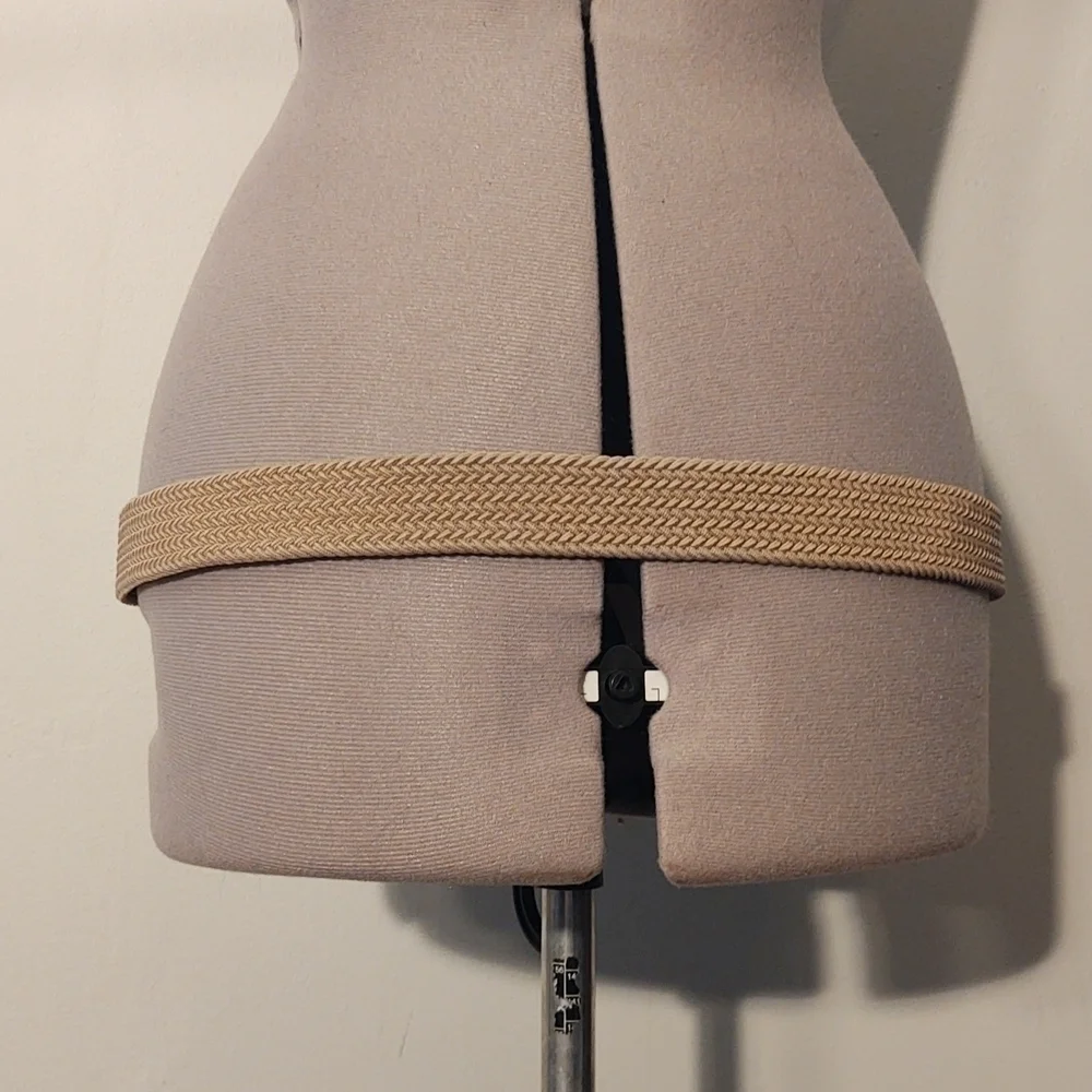 Braided Fabric Belt Sz 2XL tan